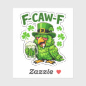 Funny F-CAW-F Irish Fox St. Patrick’s Day シール (シート)