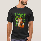 Funny F-CAW-F Irish Fox St. Patrick’s Day Tシャツ (正面)