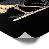 Funny F-Caw-F Ostrich F-Caw-F Rooster Bird Crow Cl ポスター (角)