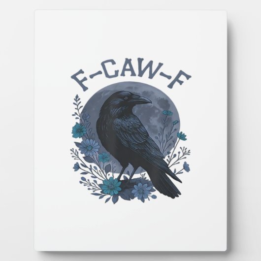 Funny F-Caw-F Raven Bird F-Caw-F Crow Classic フォトプラーク (正面)