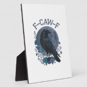 Funny F-Caw-F Raven Bird F-Caw-F Crow Classic フォトプラーク (側面)