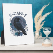 Funny F-Caw-F Raven Bird F-Caw-F Crow Classic フォトプラーク (側面)