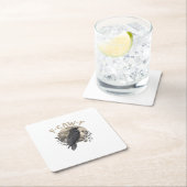 Funny F Caw F Raven Bird Saying Graphic Style スクエアペーパーコースター (インサイチュ)