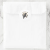 Funny F Caw F Raven Bird Saying Graphic Style ラウンドシール (バッグ)