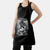 Funny F Caw F Raven Halloween エプロン (インサイチュ)