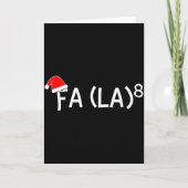 Funny Fa La 8 Christmas Math Teacher Santa Hat Xma カード (正面)