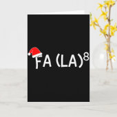 Funny Fa La 8 Christmas Math Teacher Santa Hat Xma カード (黄色い花)
