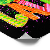 Funny Fa La La Coquette Bow Checkered Christmas Tr ポスター (角)