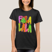 Funny Fa La La Coquette Bow Checkered Christmas Tr Tシャツ (正面)