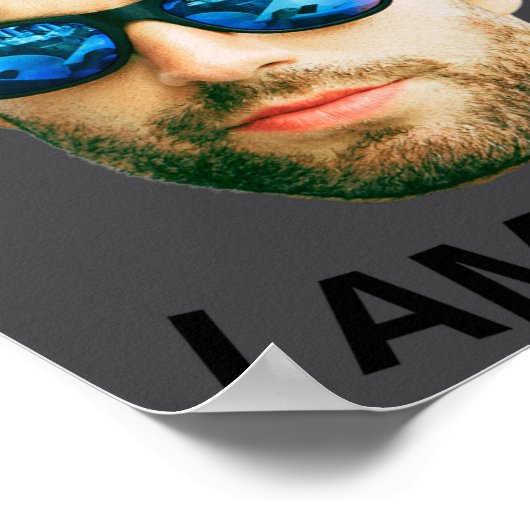 Funny Face Cture Birthday Party Matching  ポスター (角)