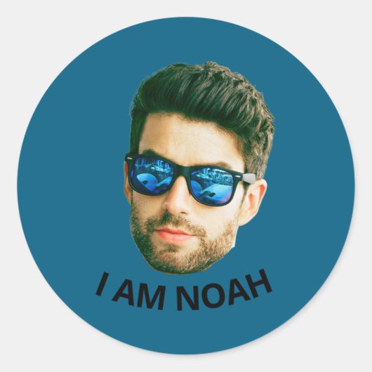 Funny Face Cture Birthday Party Matching  ラウンドシール (正面)