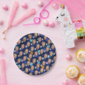 Funny Face Personalized Photo Blue Party ペーパープレート (パーティー)