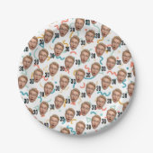 Funny Face Personalized Photo Party ペーパープレート (正面)