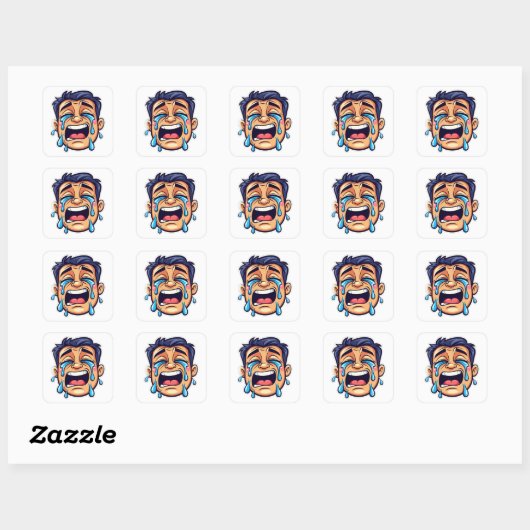 Funny Faces Meme Stickers スクエアシール (シート)