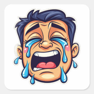 Funny Faces Meme Stickers スクエアシール