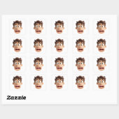 Funny Faces Meme Stickers 3D Character スクエアシール (シート)
