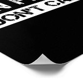 Funny Fact I Don't Care Motivational Quotes Long S ポスター (角)