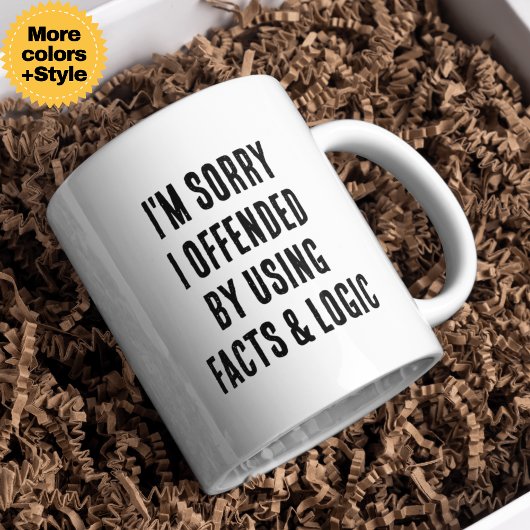 Funny Facts & Logic Sarcastic Coffee Mug Gift マグカップ