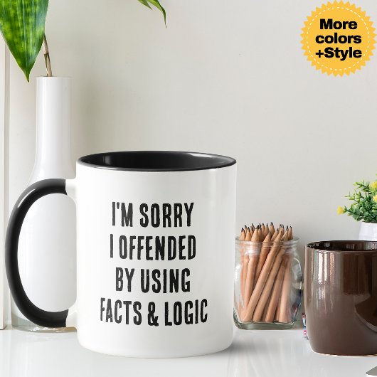 Funny Facts & Logic Sarcastic Coffee Mug Gift マグカップ