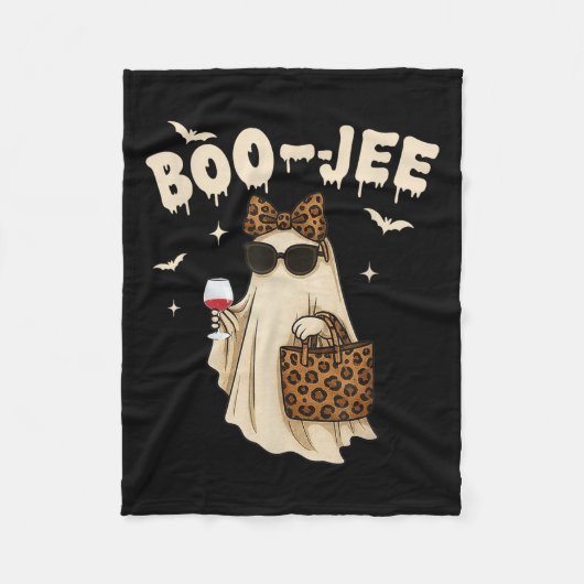 Funny Fall Halloween Ghost Boujee Boo Jee Soky Sea フリースブランケット (正面)