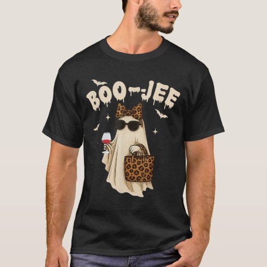 Funny Fall Halloween Ghost Boujee Boo Jee Soky Sea Tシャツ (正面)