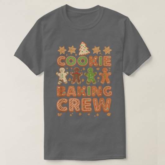 Funny Family Christmas Cookie Baking Crew Cute Xma Tシャツ (デザイン正面)