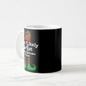 Funny Family Christmas Most Likely To Elf コーヒーマグカップ (正面左)