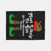 Funny Family Christmas Most Likely To Elf  フリースブランケット (正面(横))