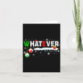 Funny Family Christmas Pajamas Matching Whatever  カード (正面)