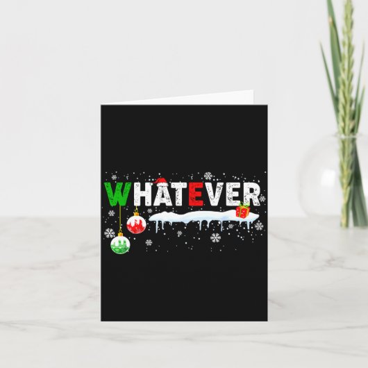 Funny Family Christmas Pajamas Matching Whatever  カード (正面)