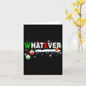 Funny Family Christmas Pajamas Matching Whatever  カード (黄色い花)