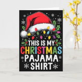Funny Family Christmas Pajamas This Is My Christma カード (黄色い花)