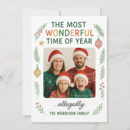 Funny Family Fun Customizable Christmas Card シーズンカード
