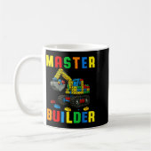 Funny Family Master Builder Building Bricks Blocks コーヒーマグカップ (左)