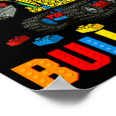 Funny Family Master Builder Building Bricks Blocks ポスター (角)