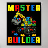 Funny Family Master Builder Building Bricks Blocks ポスター (正面)