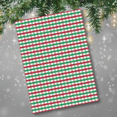 Funny Family Photos Red Green Check Modern Holiday シーズンカード