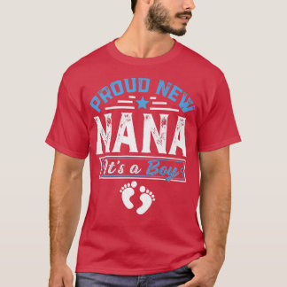 Funny Family Proud New Nana It's A Boy Gender Reve Tシャツ