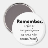 Funny family quote magnets novelty joke gifts マグネット (正面/裏面)