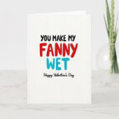 Funny Fanny Wet Valentines Day Card カード (正面)