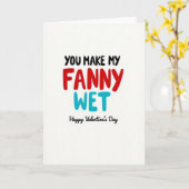 Funny Fanny Wet Valentines Day Card カード (黄色い花)