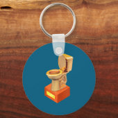 Funny Fantasy Football Loser Toilet  キーホルダー (正面)