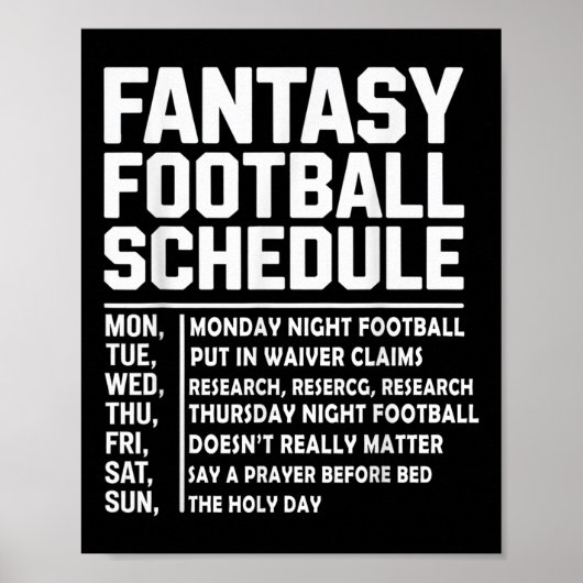 Funny Fantasy Football Player Outfit - Fantasy Foo ポスター (正面)