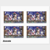 Funny Farm Animal Christmas Gift Stickers 長方形シール (シート)