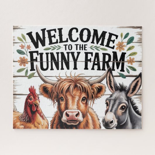 Funny Farm Animals ジグソーパズル (横)