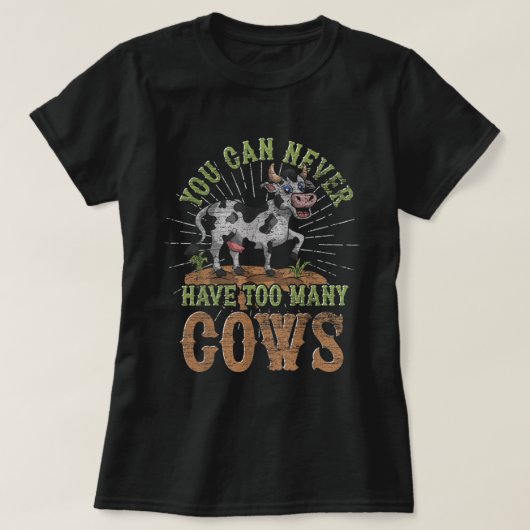 Funny Farmer Farm Animal Lover Cute Cow Lrbva. Per Tシャツ (デザイン正面)