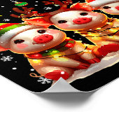 Funny Farmer Merry Christmas Reindeer Santa Gs Fam ポスター (角)