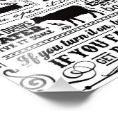 Funny Farmers barn rules Plaque フォトプリント (角)