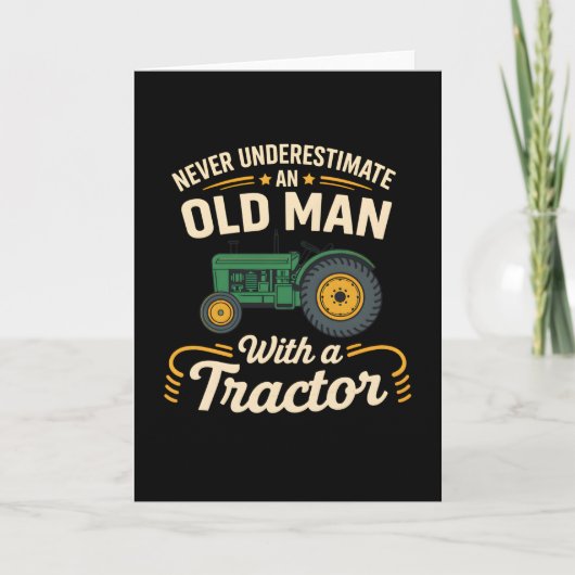 funny Farming agriculture Never Underestimate  カード (正面)