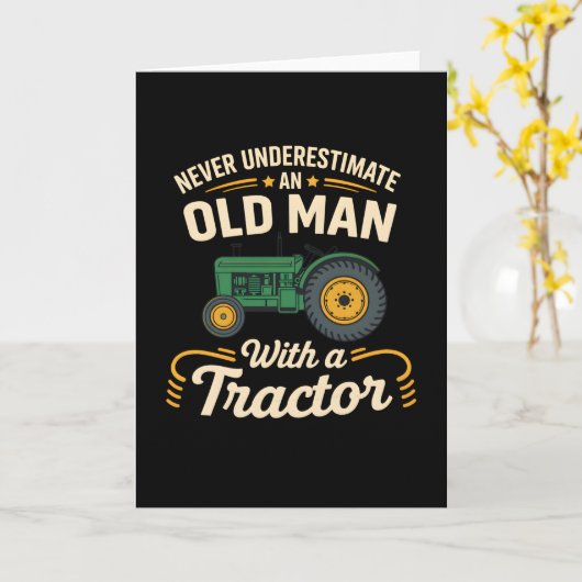 funny Farming agriculture Never Underestimate  カード (黄色い花)